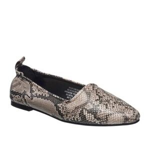 French Connection's Emee Snakeskin Grey Black classic ballet flat  NEW Size 6.5M